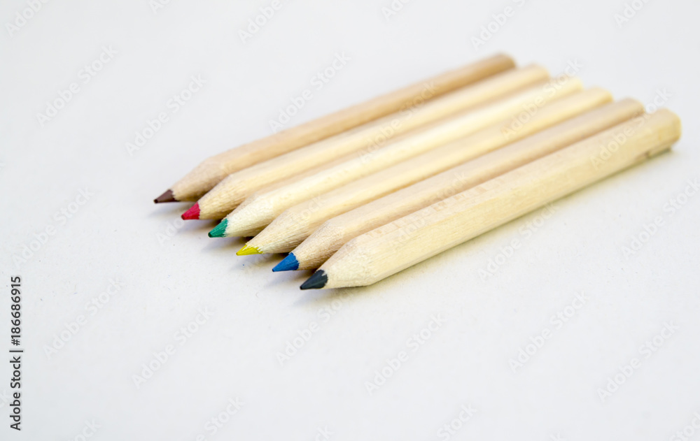 Obraz premium Wood colored crayons