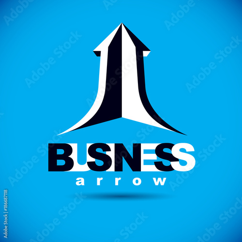 Vector rising arrow. Busine...