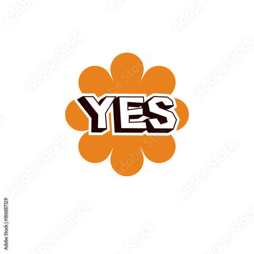Yellow checkmark with yes w...