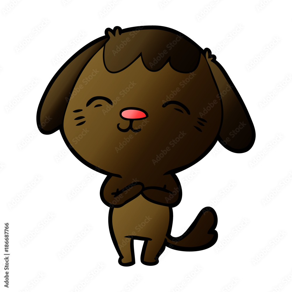 Obraz premium happy cartoon dog
