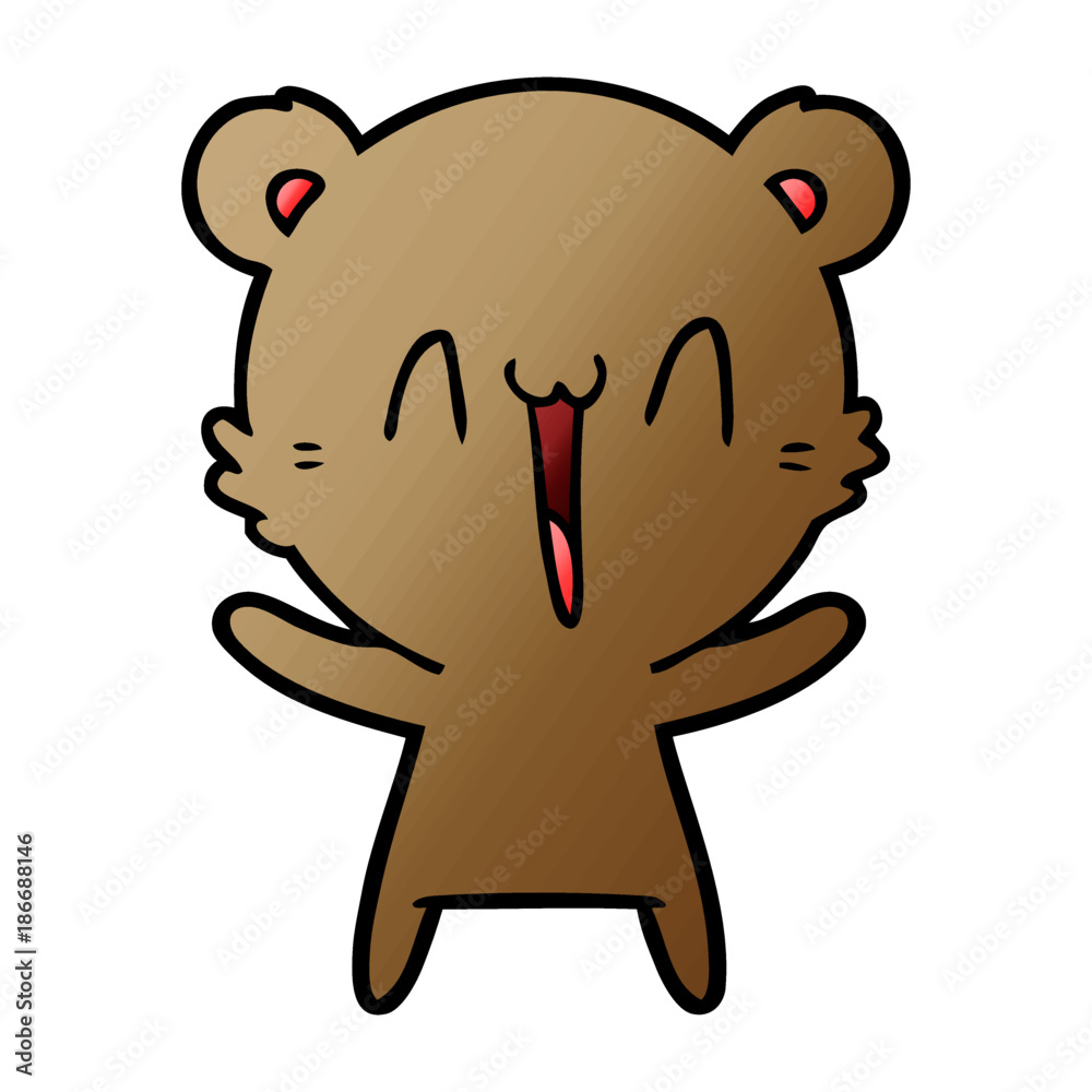 Fototapeta premium happy bear cartoon