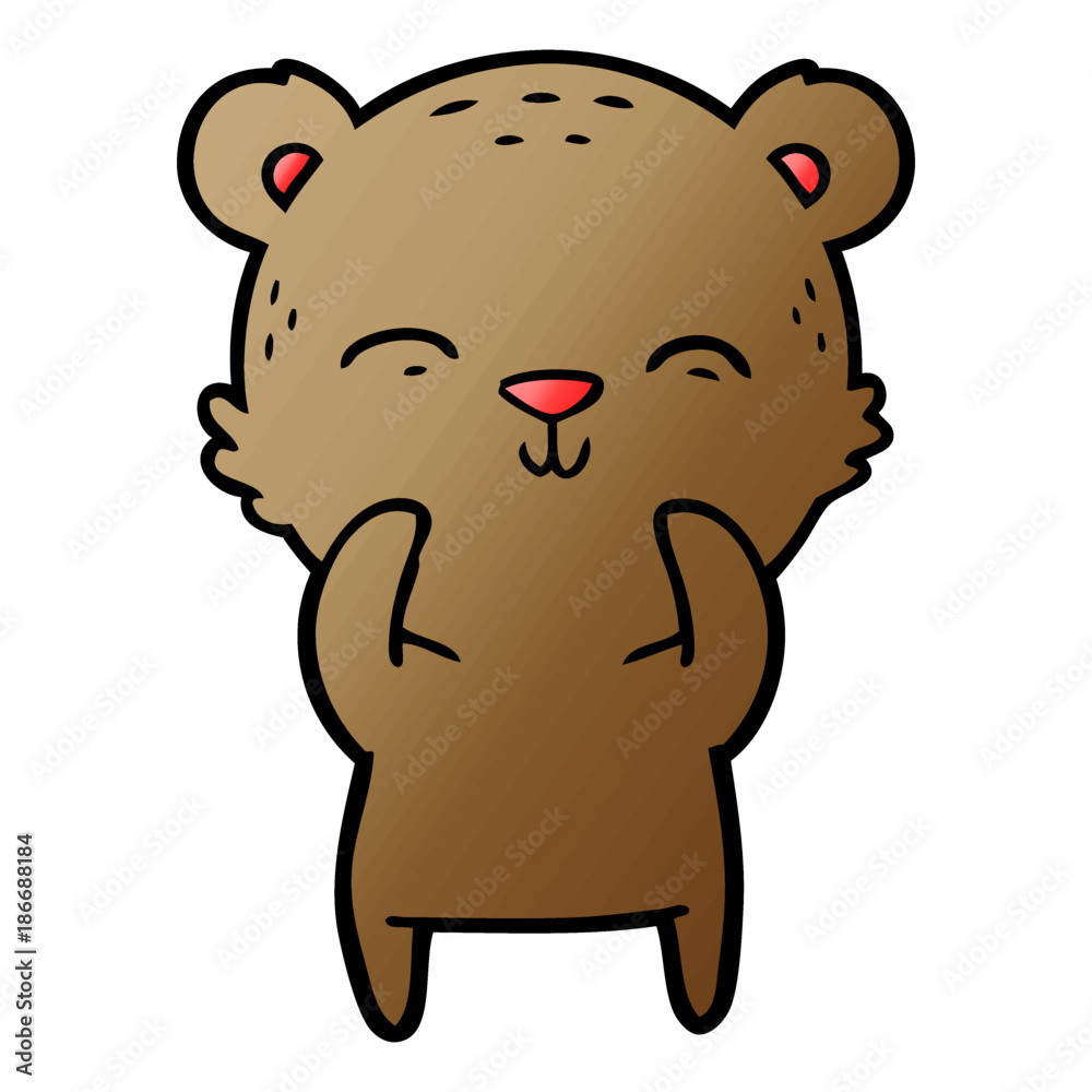 happy cartoon bear
