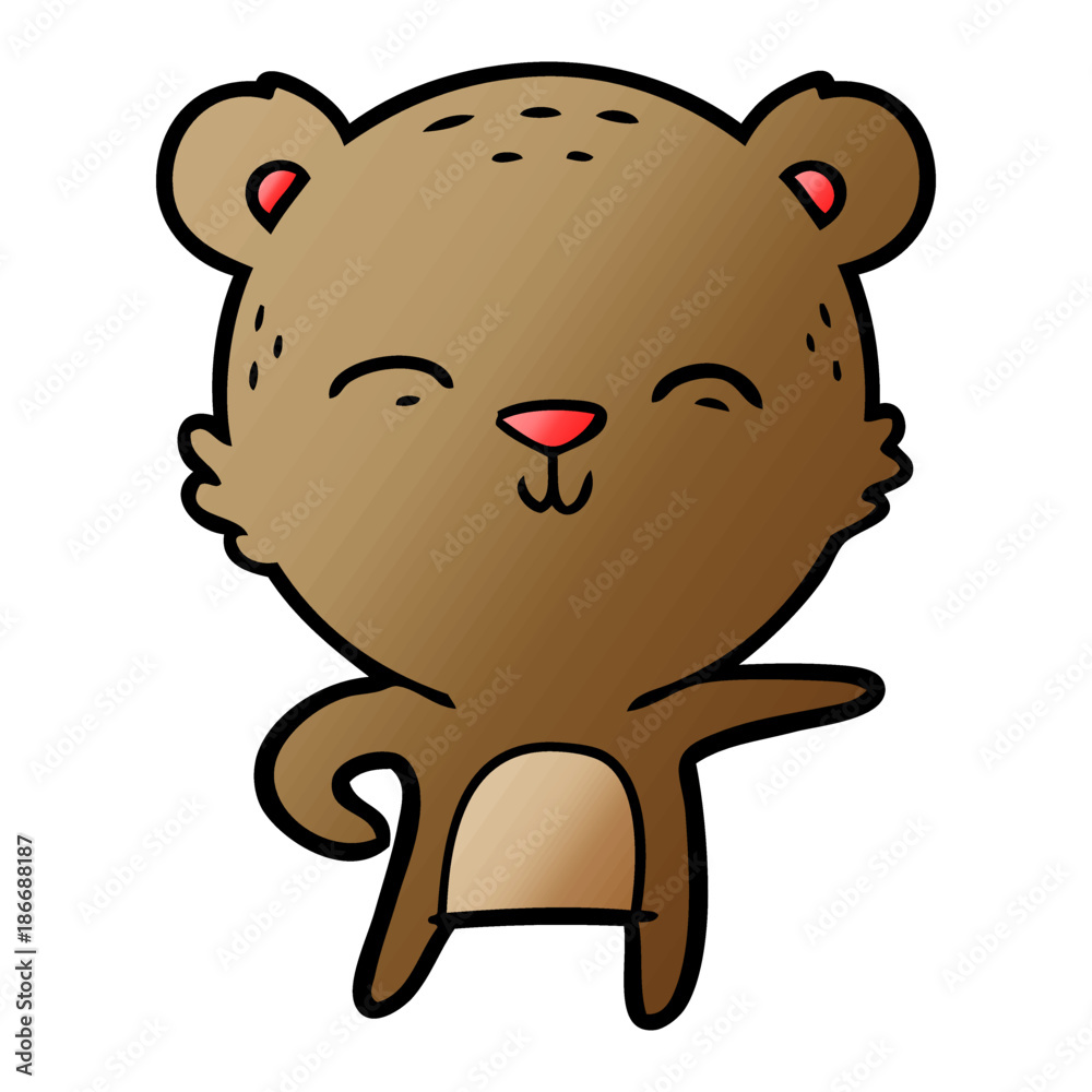 happy cartoon bear