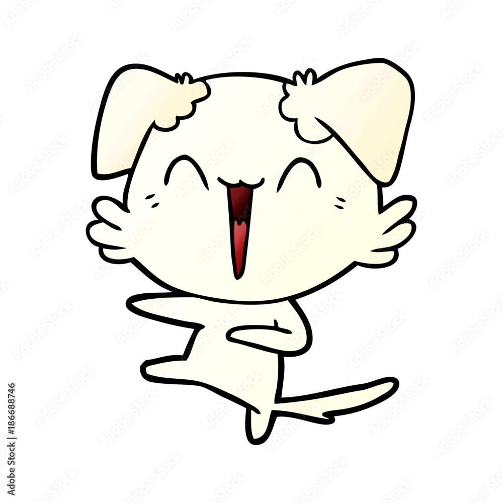 happy dancing dog cartoon