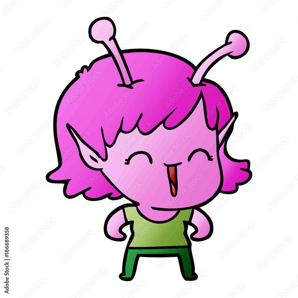 cartoon alien girl laughing cartoon alien girl laughing
