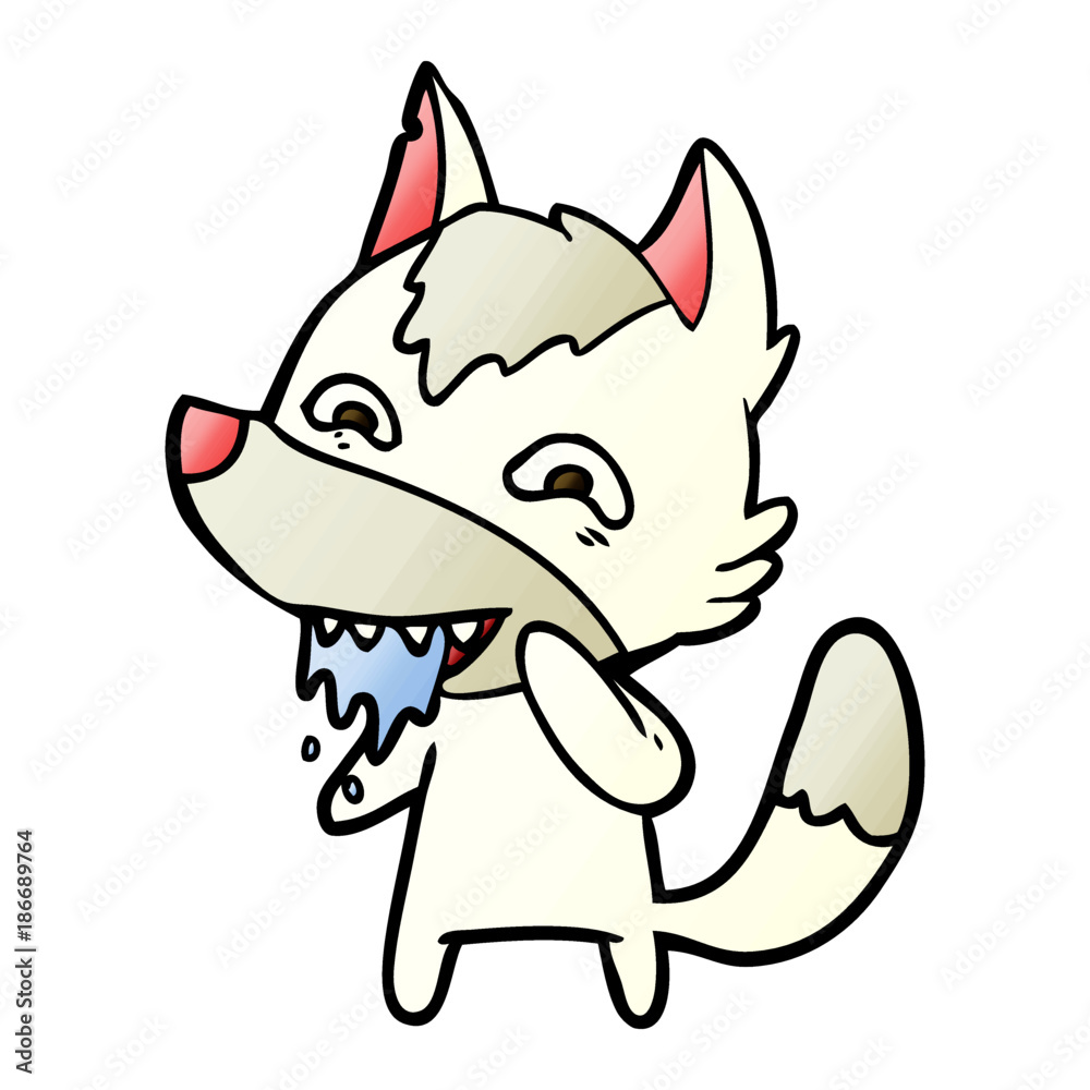 cartoon hungry wolf cartoon hungry wolf