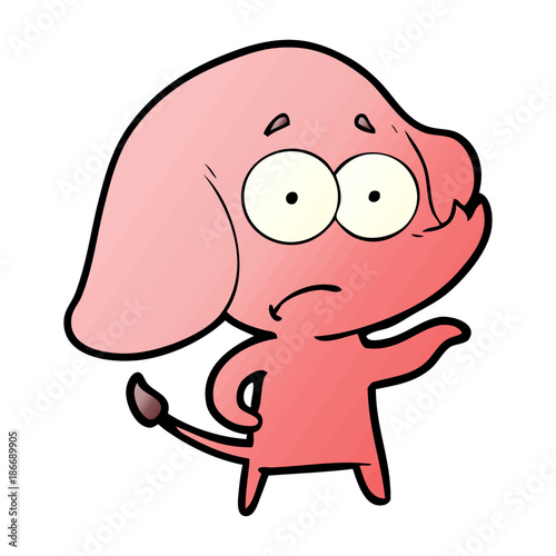 cartoon unsure elephant