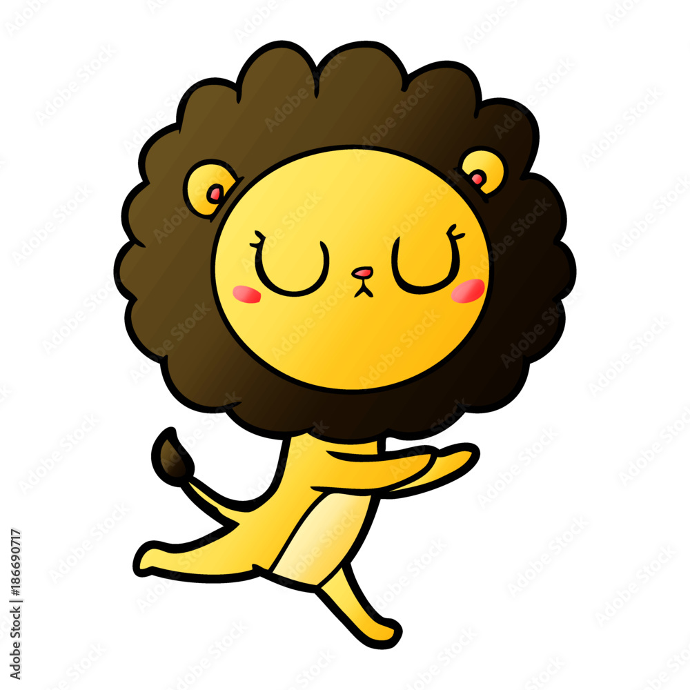 cartoon running lion cartoon running lion