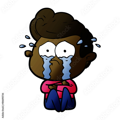 cartoon crying man