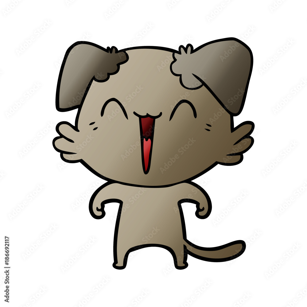 happy little dog cartoon happy little dog cartoon