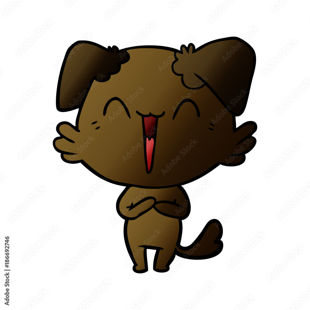 happy little dog cartoon happy little dog cartoon