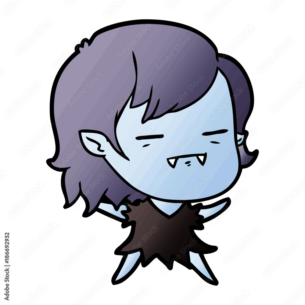 cartoon undead vampire girl