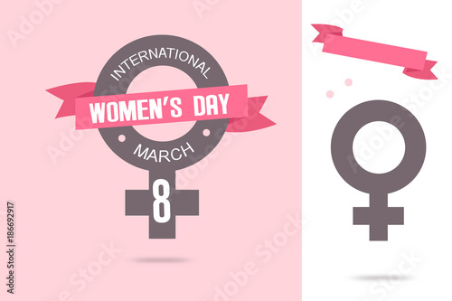 International women's day poster. Woman sign. Origami design template. Happy Mother's Day.