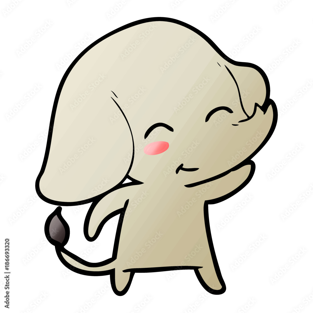 Fototapeta premium cute cartoon elephant