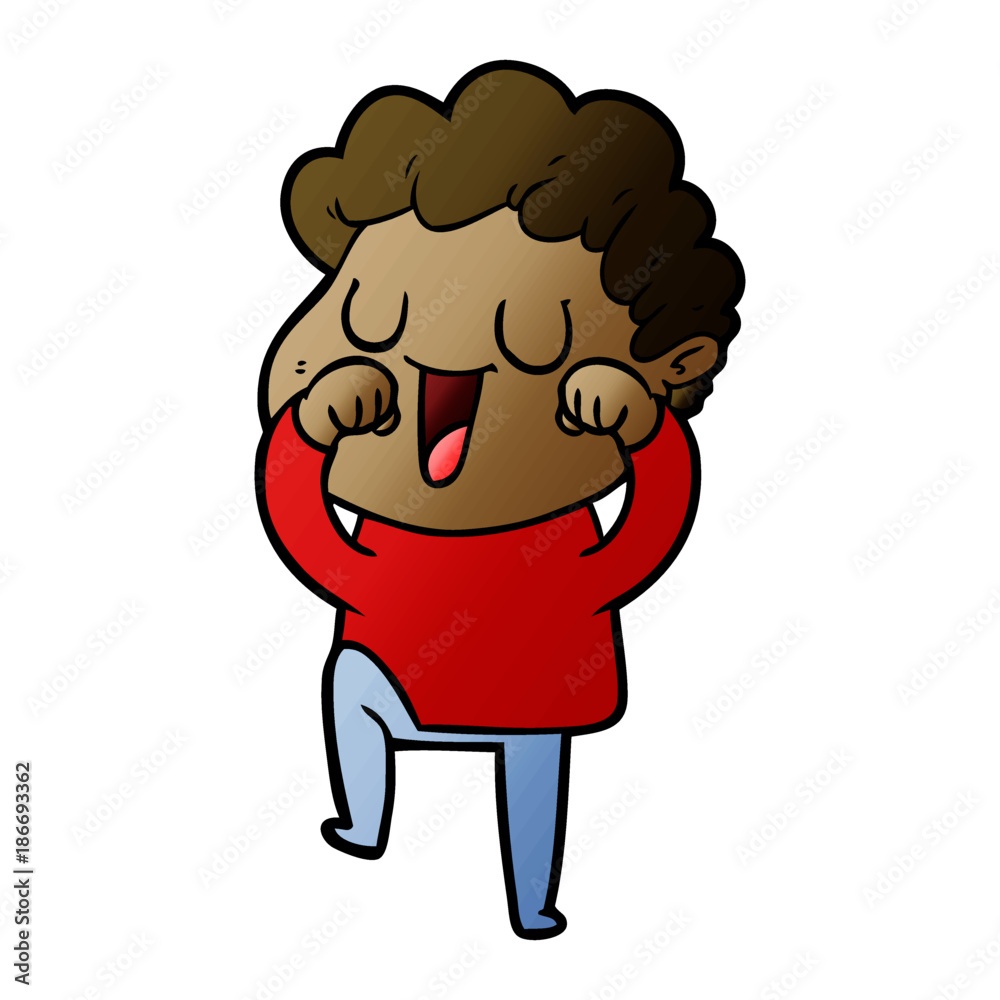 laughing cartoon man rubbign eyes laughing cartoon man rubbign eyes