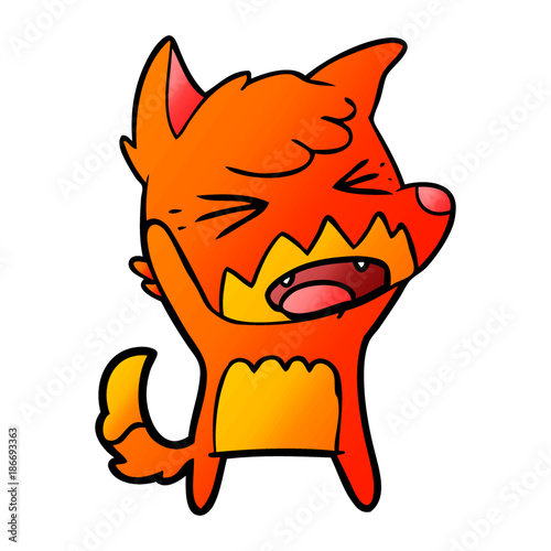 angry cartoon fox