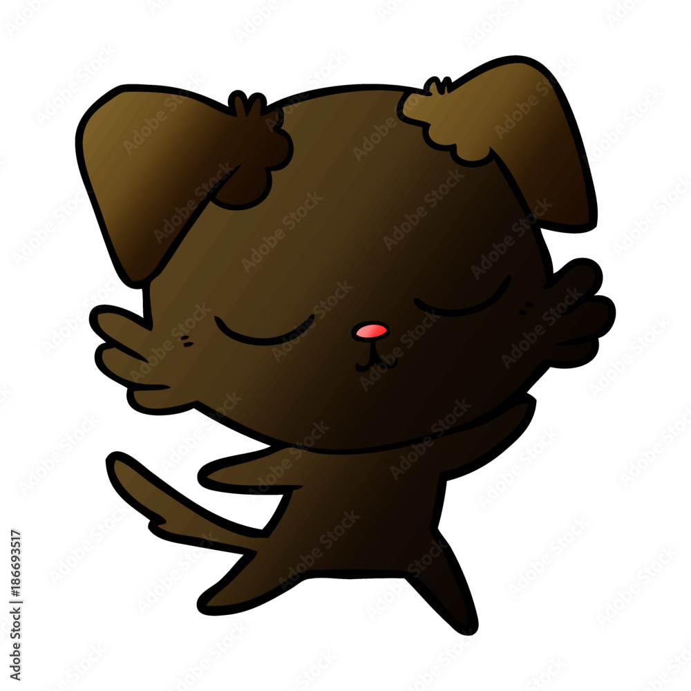 Obraz premium cute cartoon dog