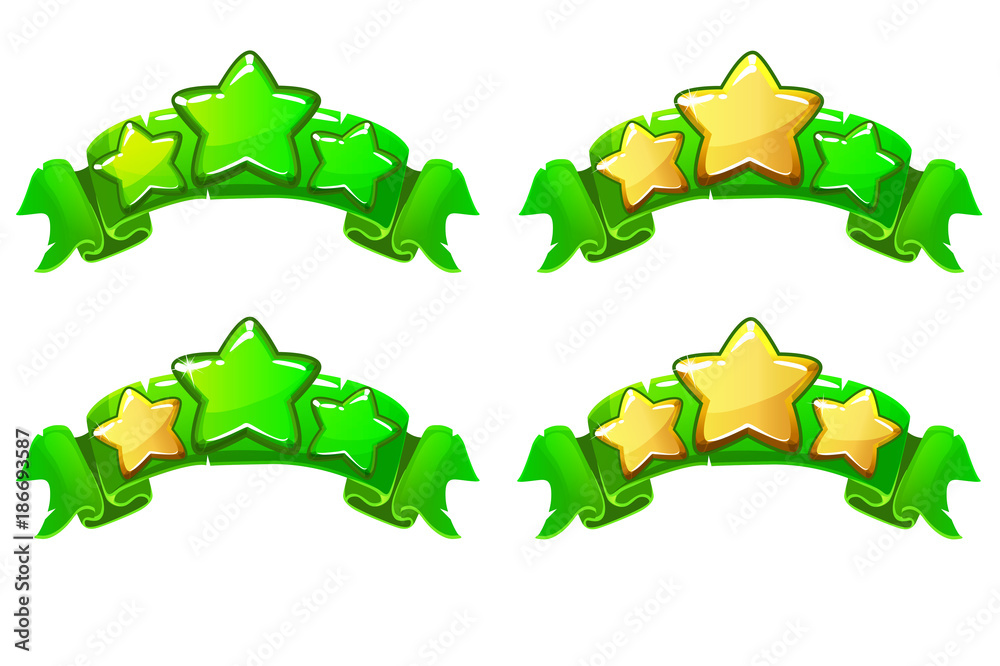 Level Complete Templates Stars Rank On Green Ribbon Assets For Games Design Cartoon Game Rating Icons Ranking Elements Gui Elements For Animation Stock Vector Adobe Stock Level Complete Templates Stars Rank On Green Ribbon Assets For Games Design Cartoon Game Rating Icons Ranking Elements Gui Elements For Animation Stock Vector Adobe Stock