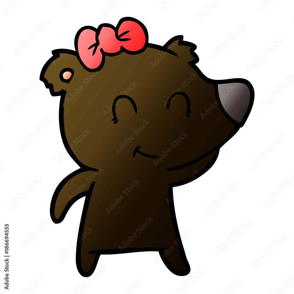Obraz premium female bear cartoon