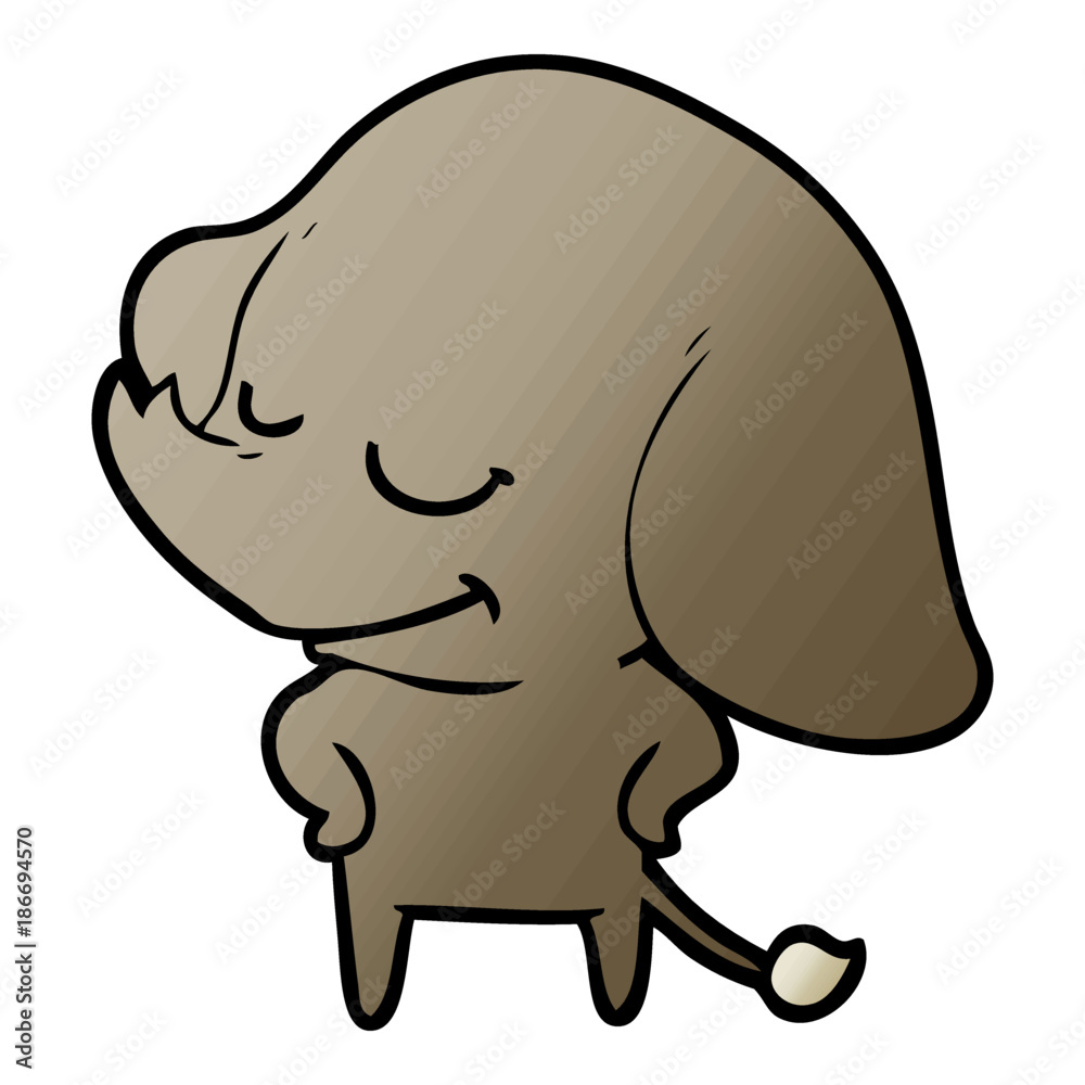 cartoon smiling elephant