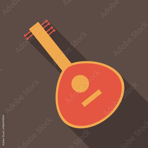 Balalaika icon. Flat illustration of balalaika vector icon for web