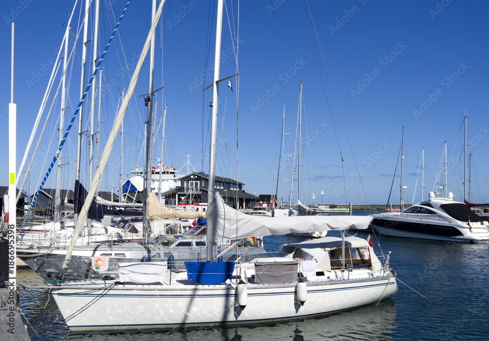Laesoe / Denmark: Summer idyll in the cozy marina of Vesteroe Havn