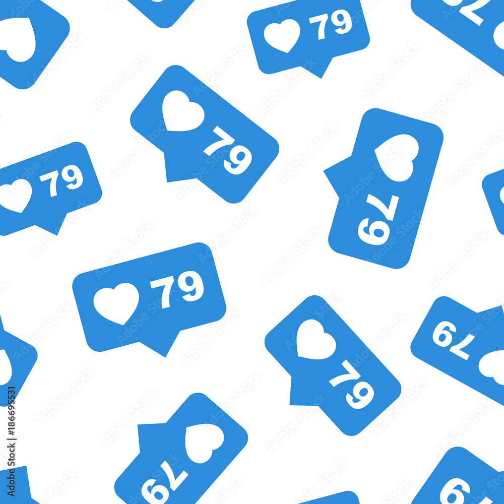 Like, comment, follower seamless pattern background. Business flat vector illustration. Social network symbol pattern. Like, comment, follower seamless pattern background. Business flat vector illustration. Social network symbol pattern.