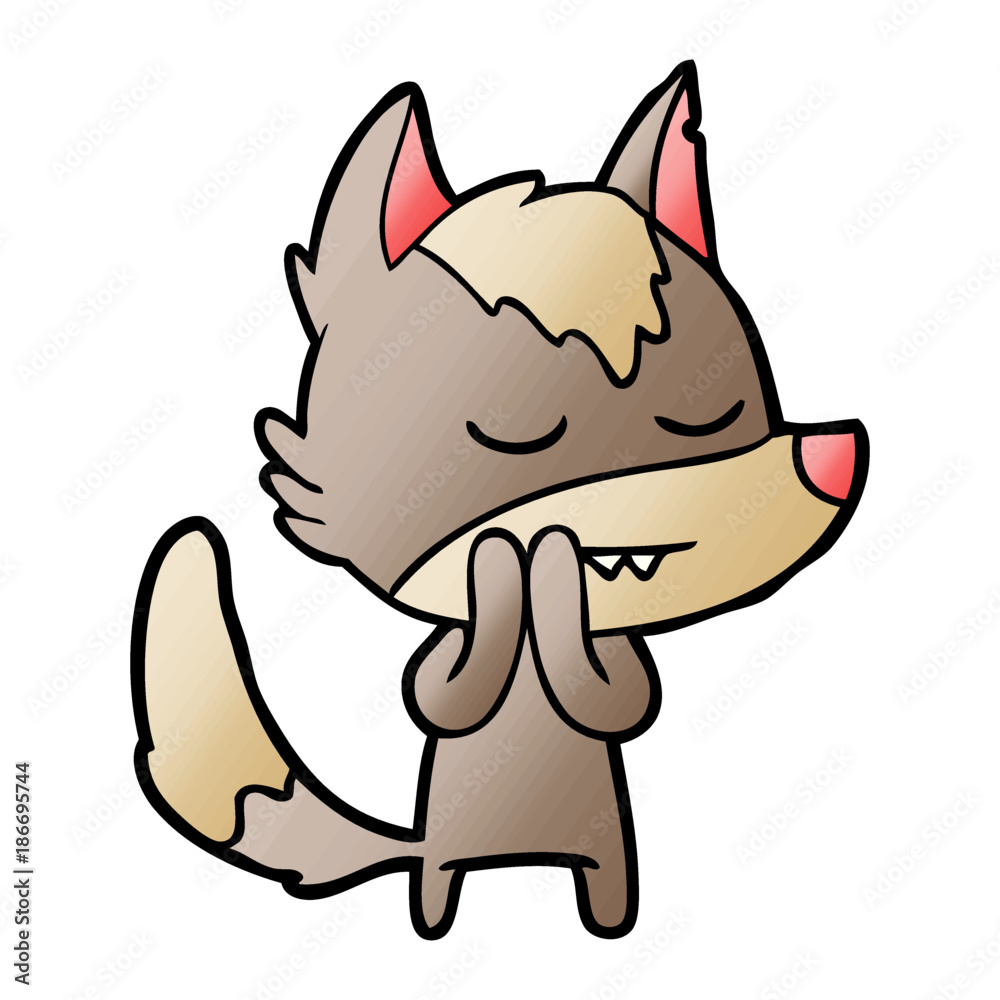 friendly cartoon wolf friendly cartoon wolf