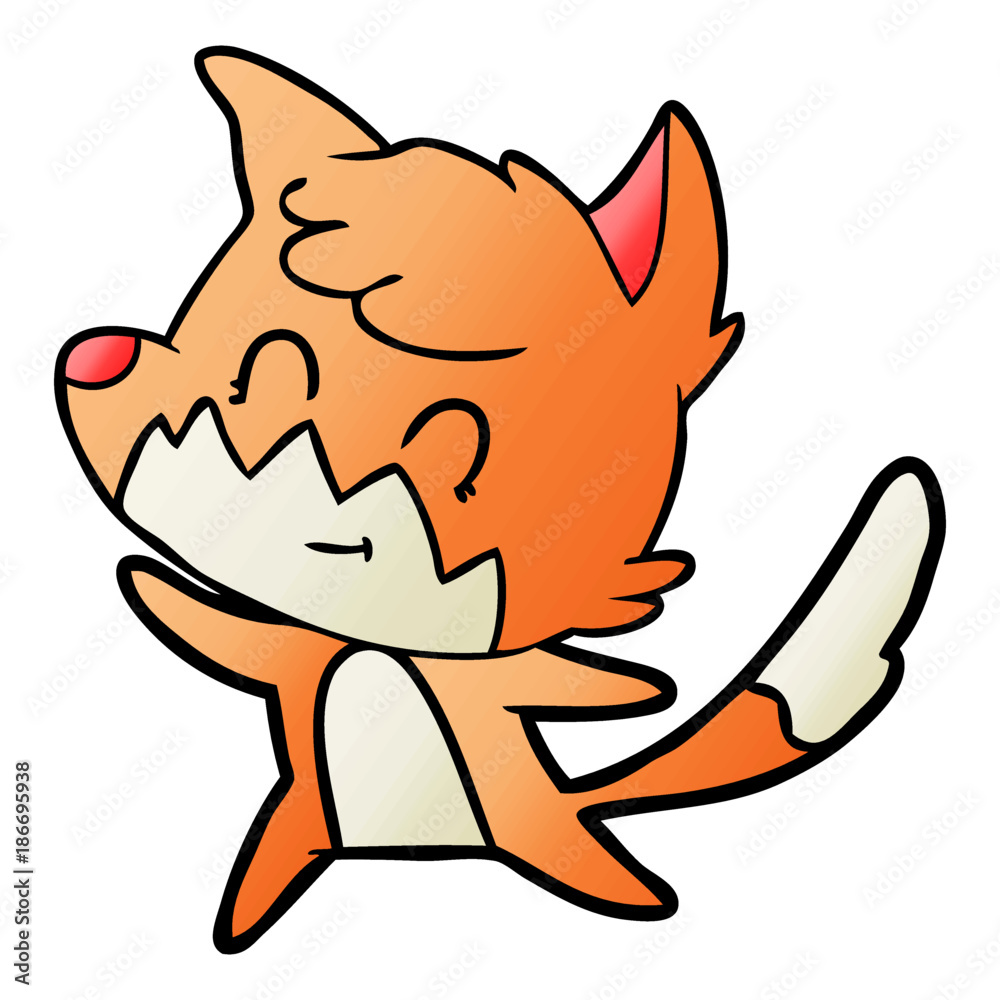 cartoon friendly fox
