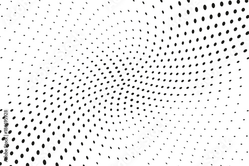 Abstract futuristic halftone pattern. Comic background. Dotted backdrop with circles, dots, point large scale. © annagolant