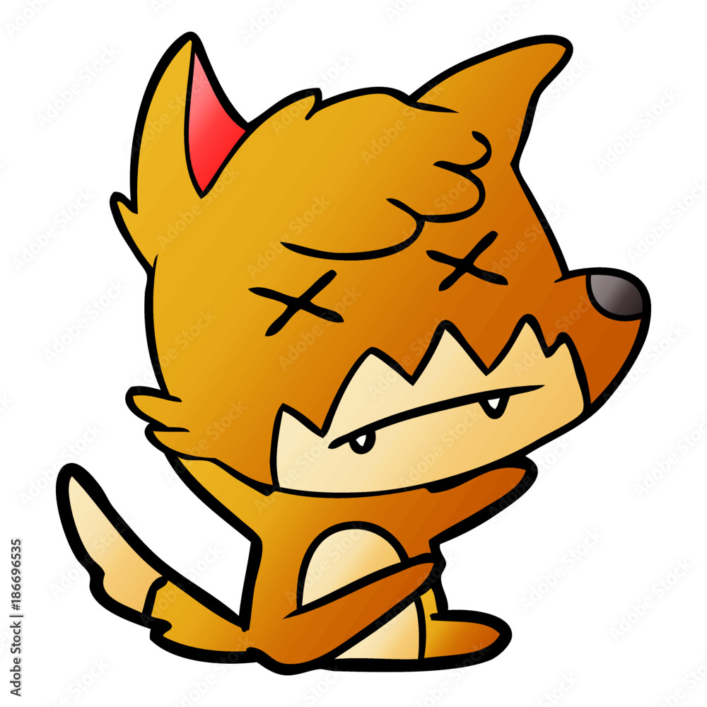 cartoon cross eyed fox cartoon cross eyed fox
