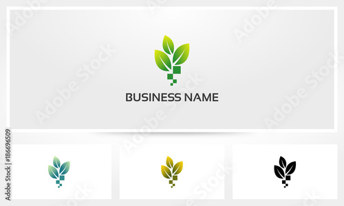 Leaf Pixel Digital Seed Logo