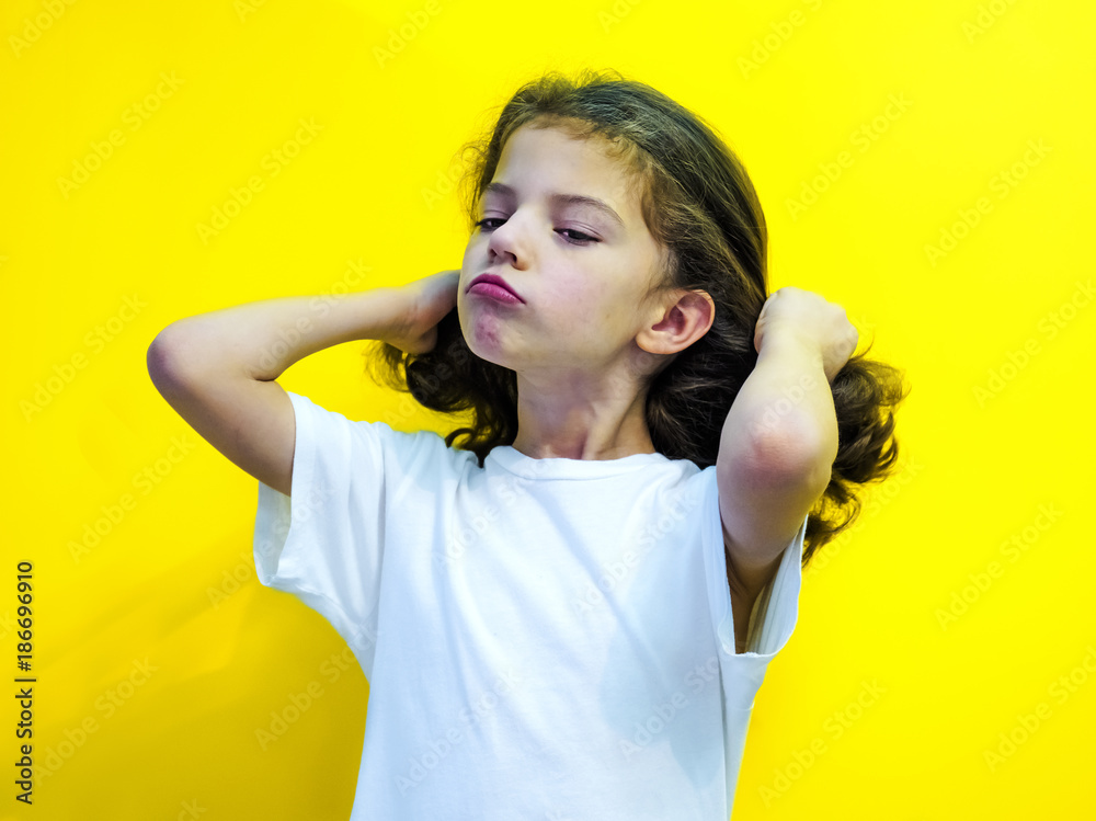 Portrait of a beautiful sad boy. Toddler feeling sadness because he was  disappointed. Adorable boy having different emotions. Kid making funny  faces. Boy with long curly hair. Stock Photo | Adobe Stock