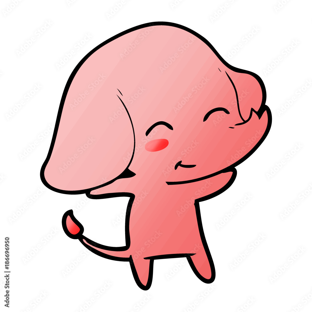Obraz premium cute cartoon elephant