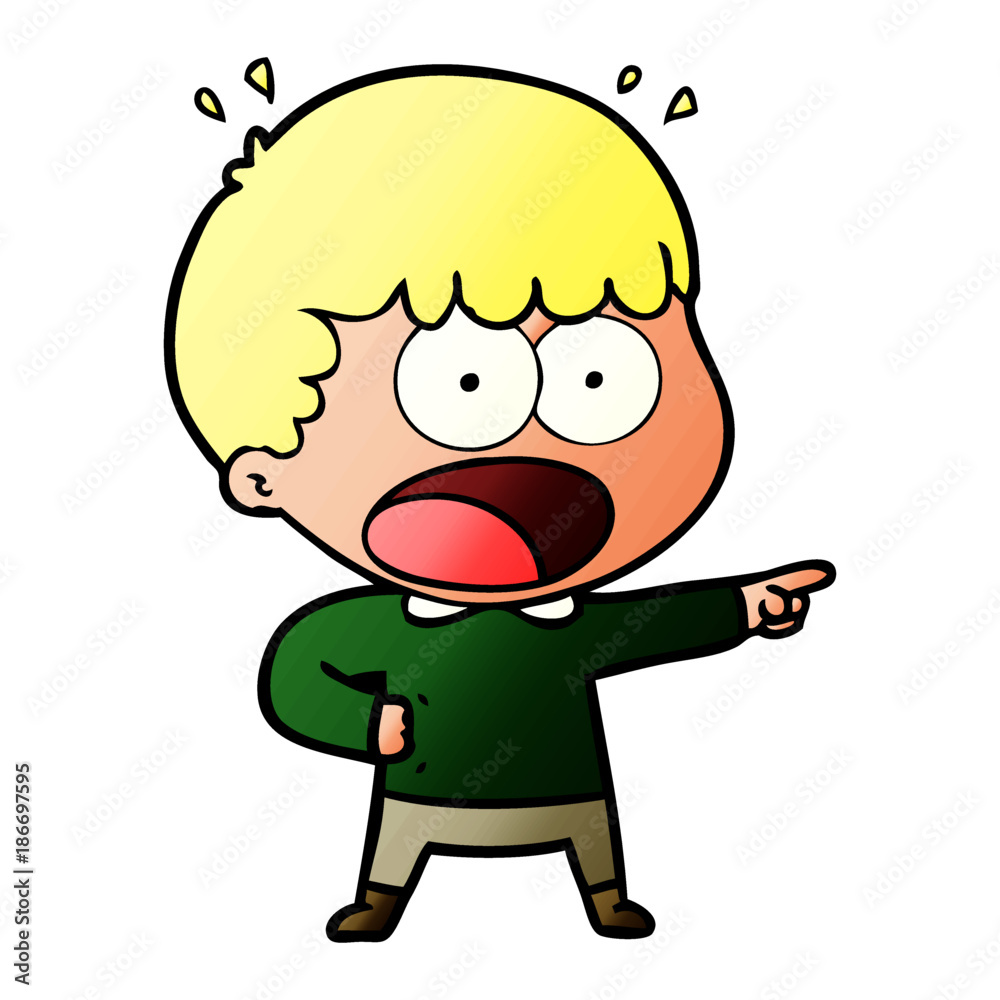cartoon shocked man pointing cartoon shocked man pointing