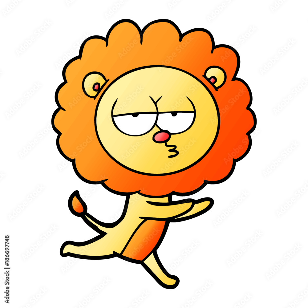 cartoon running lion cartoon running lion