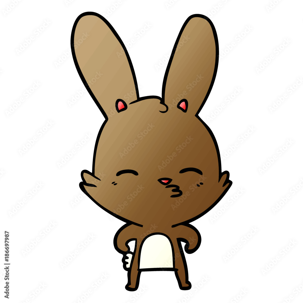 Obraz premium curious bunny cartoon