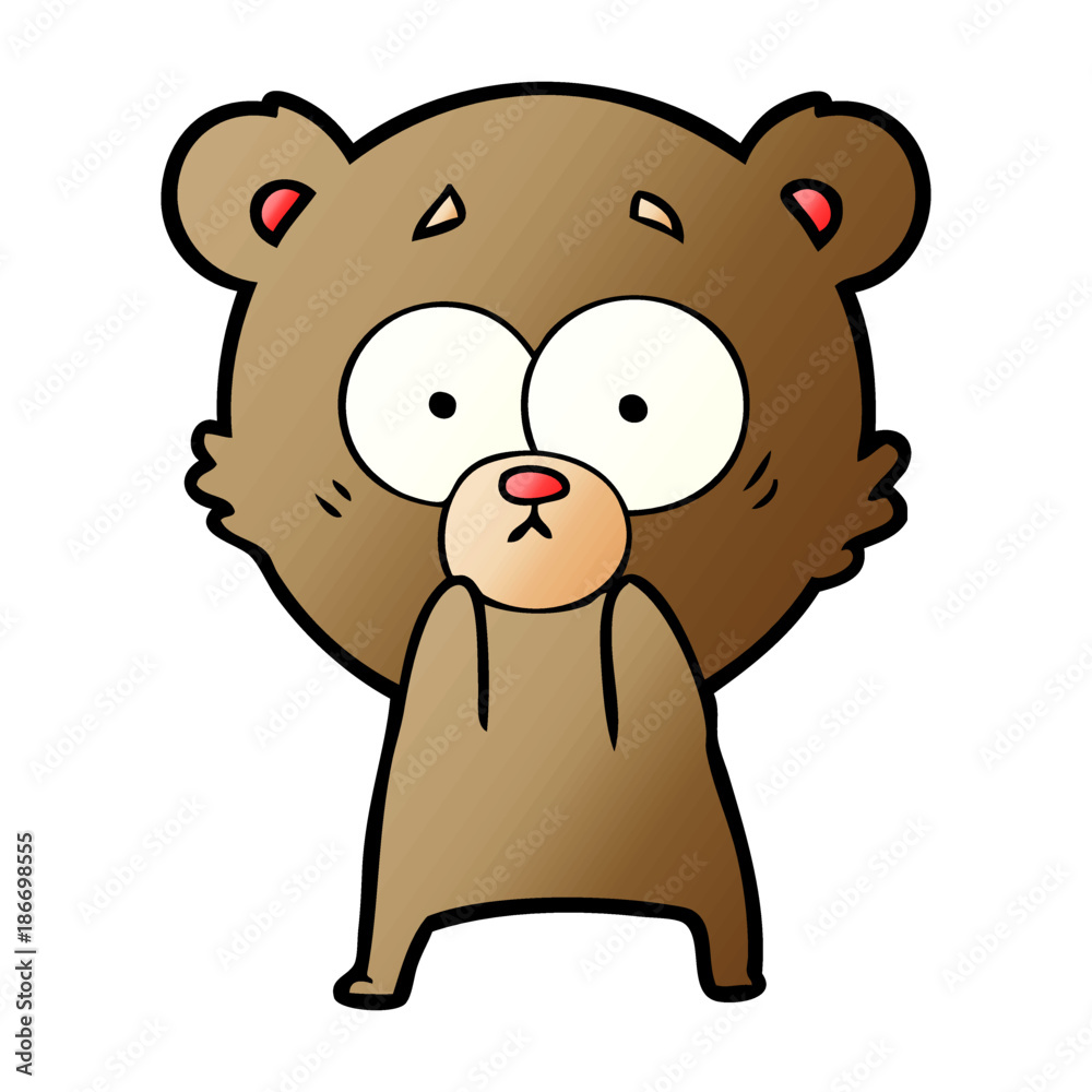anxious bear cartoon