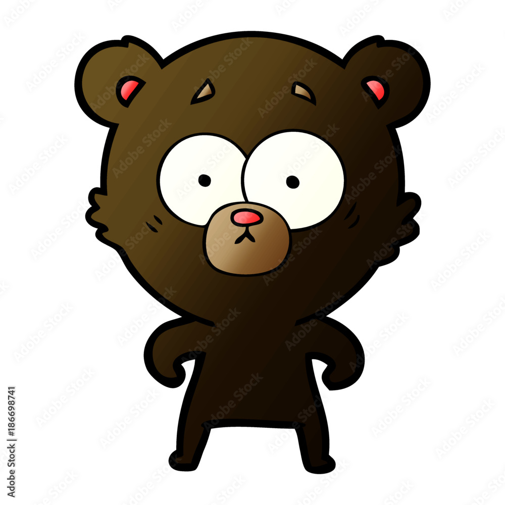 surprised bear cartoon surprised bear cartoon