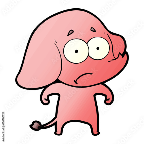 cartoon unsure elephant