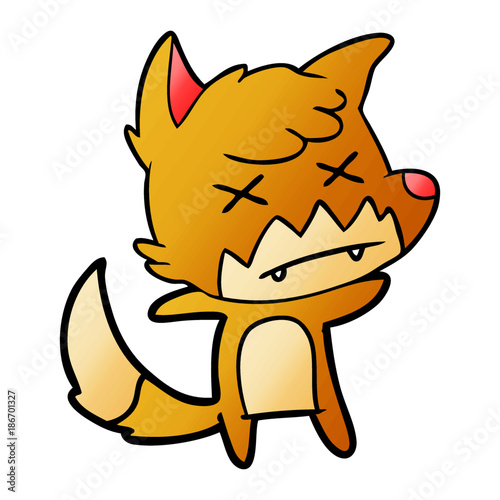 cartoon dead fox