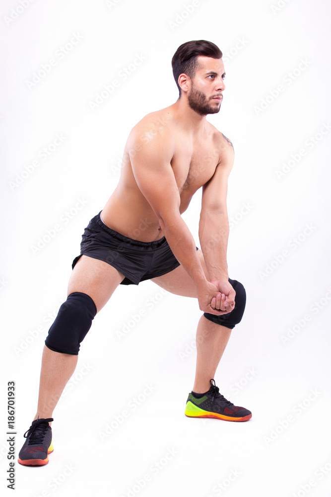 male volleyball player on light background male volleyball player on light background