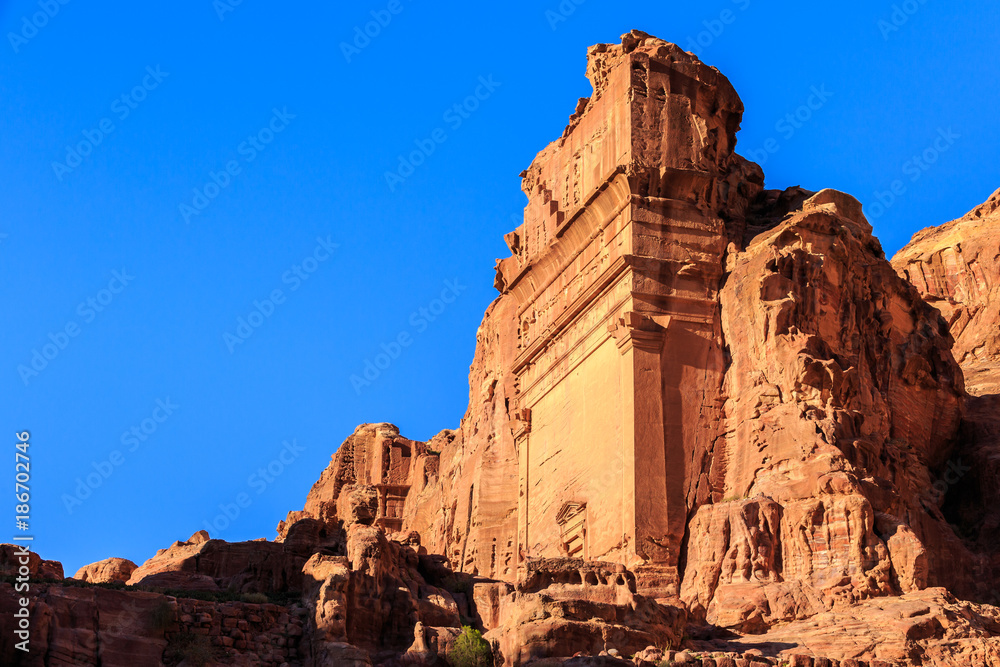 Uneishu Tomb at Petra the ancient City  Al Khazneh in Jordan