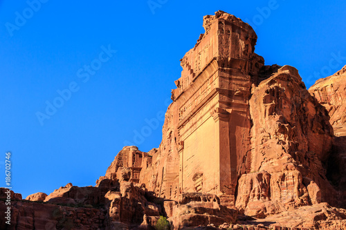 Uneishu Tomb at Petra the ancient City  Al Khazneh in Jordan photo