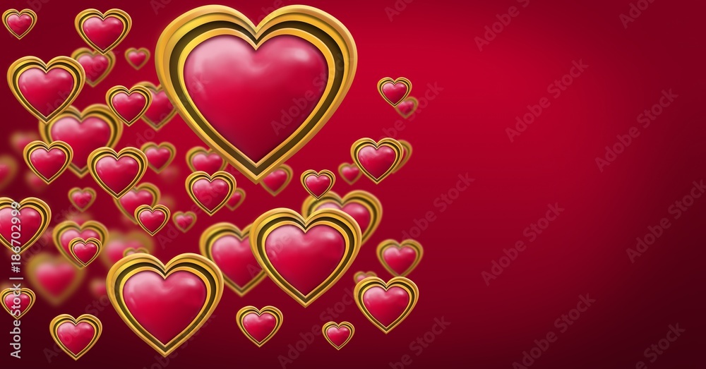Valentines day design with hearts Valentines day design with hearts