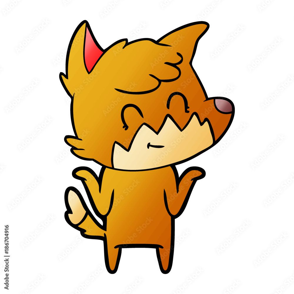 cartoon friendly fox