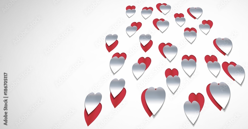 Paper cut out Valentines hearts Paper cut out Valentines hearts