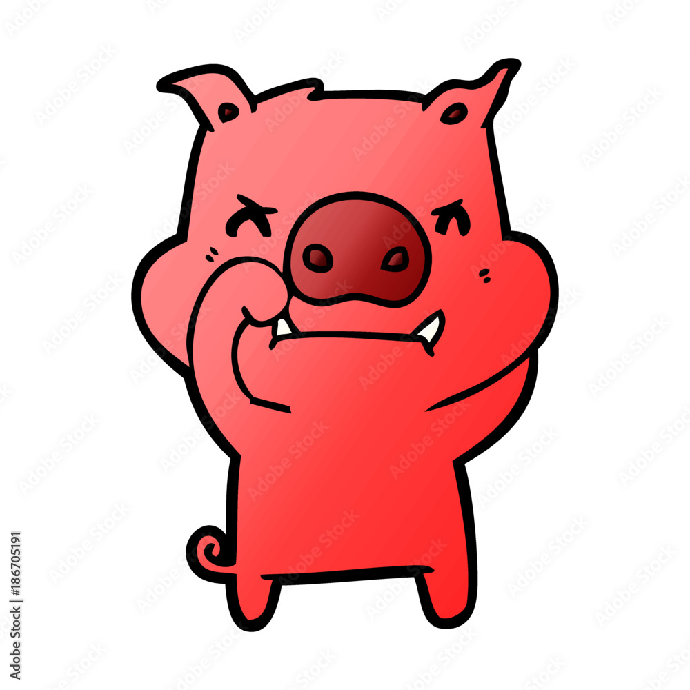 angry cartoon pig angry cartoon pig