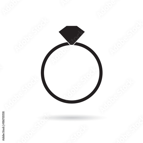 Engagement ring icon- vector illustration