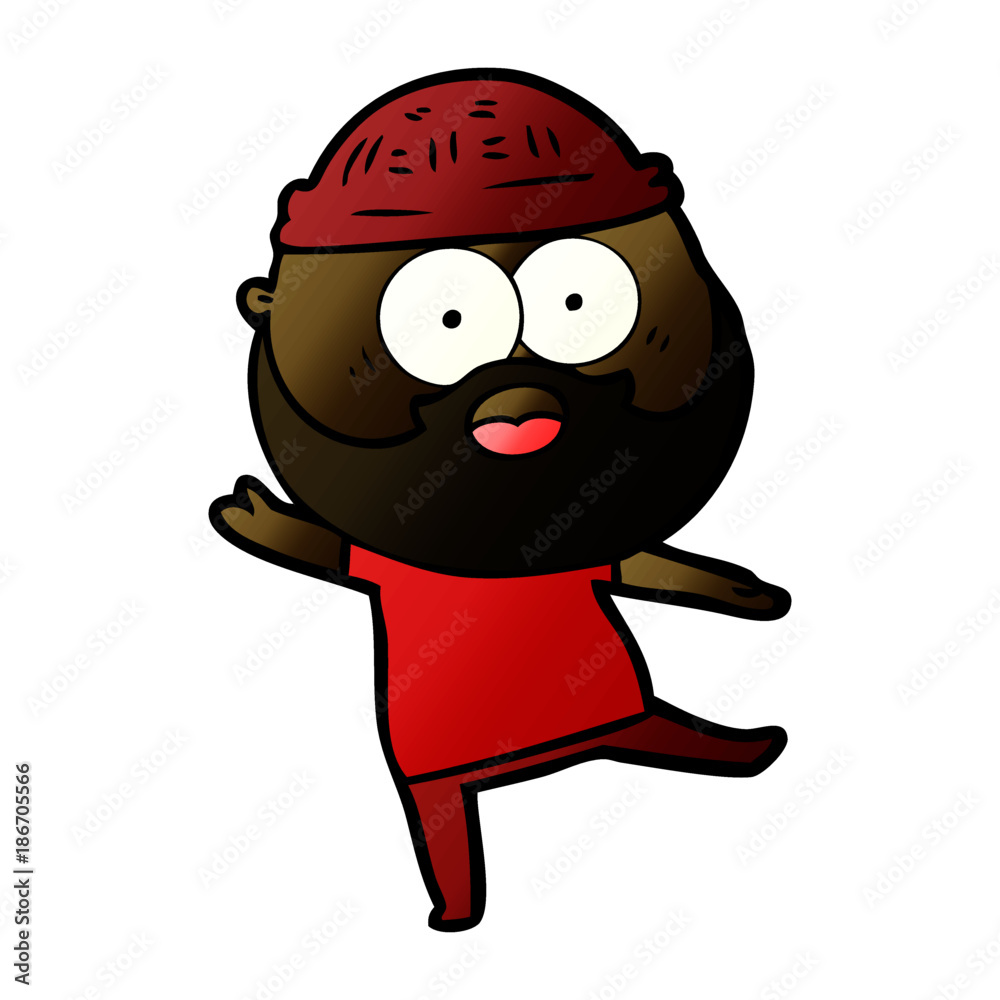 cartoon bearded man